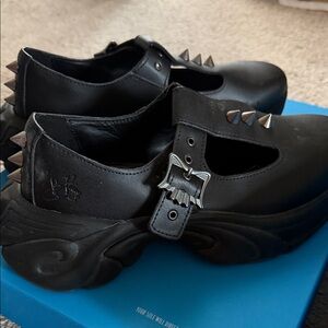 John Fluevog Black Soul Speed Mary Jane Shoes